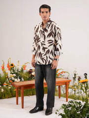 Espresso Shadow Foliage Crinkle Shirt