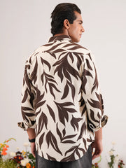 Espresso Shadow Foliage Crinkle Shirt
