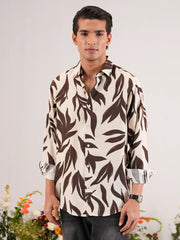 Espresso Shadow Foliage Crinkle Shirt