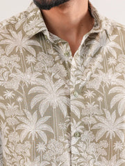Oasis Palms Tropical Linen Shirt