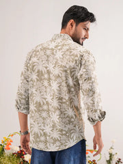 Oasis Palms Tropical Linen Shirt