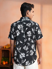 Onyx Blossom Casual Resort Shirt