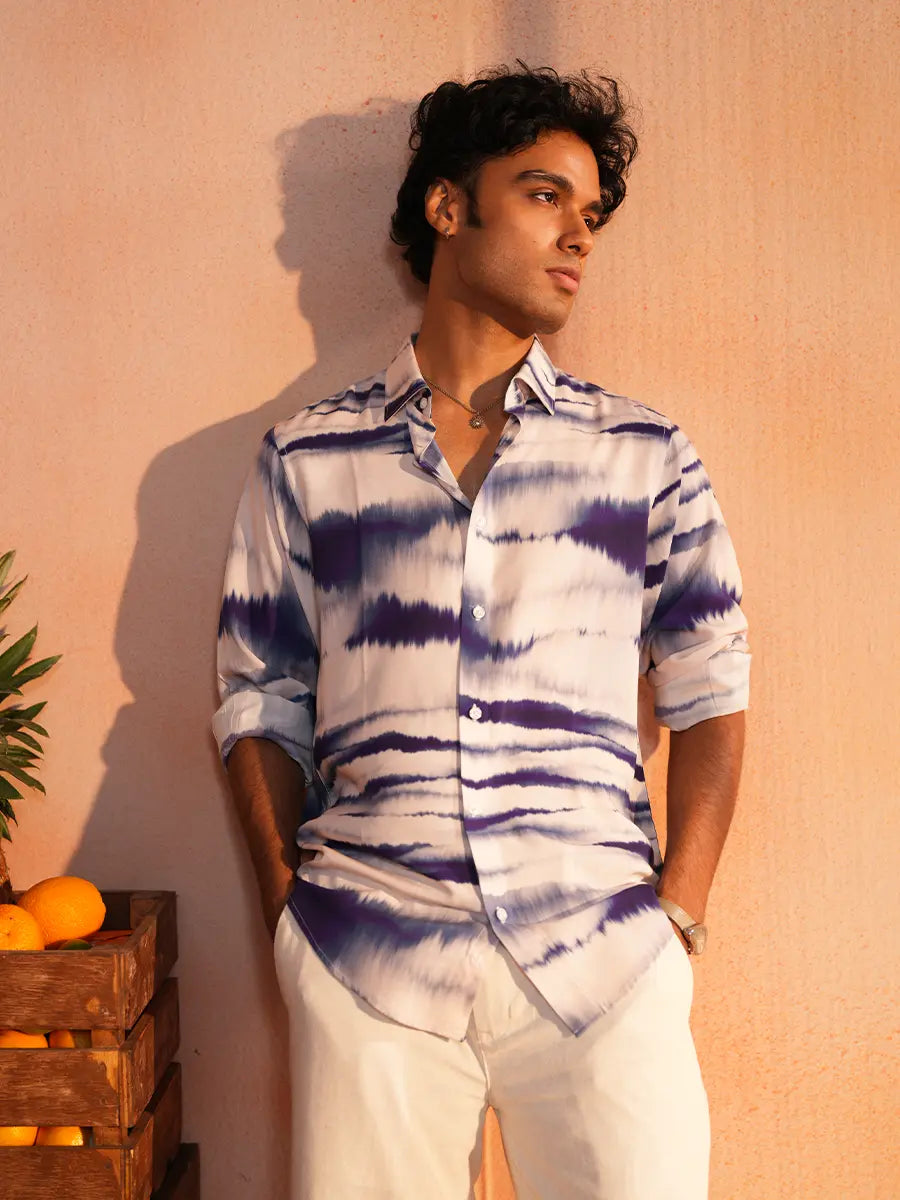 Indigo Wave Casual Shirt
