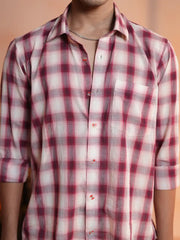 Men's Premium Lightweight Cotton Casual Check Shirt