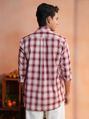 Men's Premium Lightweight Cotton Casual Check Shirt