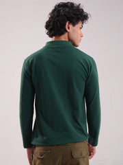 Men’s Dark Green Full Sleeve Polo Shirt