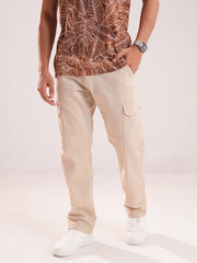 Men’s Beige Utility Cargo Pants