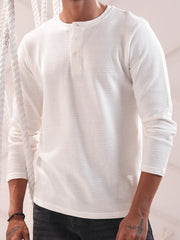 Men’s Textured  Long Sleeve Tee