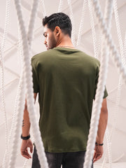 Olive Core Men's Ribbed T-Shirt