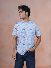 Sky Mist Abstract Printed Tee