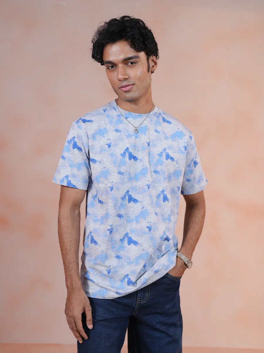 Sky Mist Abstract Printed Tee