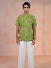 Olive Tropics Leaf Premium Tee