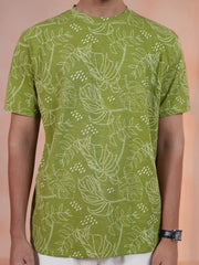 Olive Tropics Leaf Premium Tee