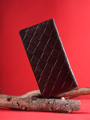 Urban Woven Unisex Leather Long Wallet