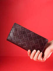 Urban Woven Unisex Leather Long Wallet