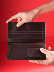 Urban Woven Unisex Leather Long Wallet