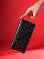 Urban Woven Unisex Leather Long Wallet
