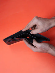 Croc-Embossed Compact Bi-Fold Wallet