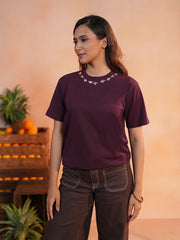 Mulberry Tiara Zardozi Premium Tee