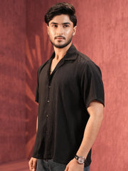 Essential Cuban Shirt – Midnight Black