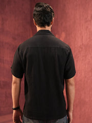 Essential Cuban Shirt – Midnight Black